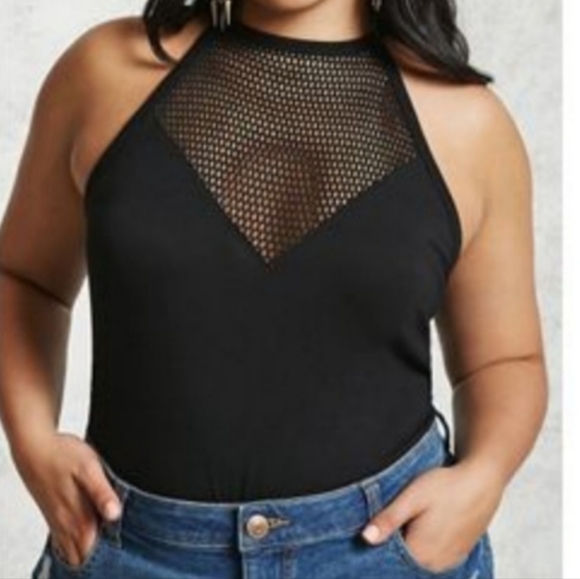 F21 Plus size mesh-panel bodysuit - Picture 5 of 7